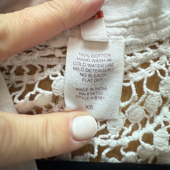 RAGA White V-Neck Swim Coverup with 3/4 Sleeves - Picture 3 of 4